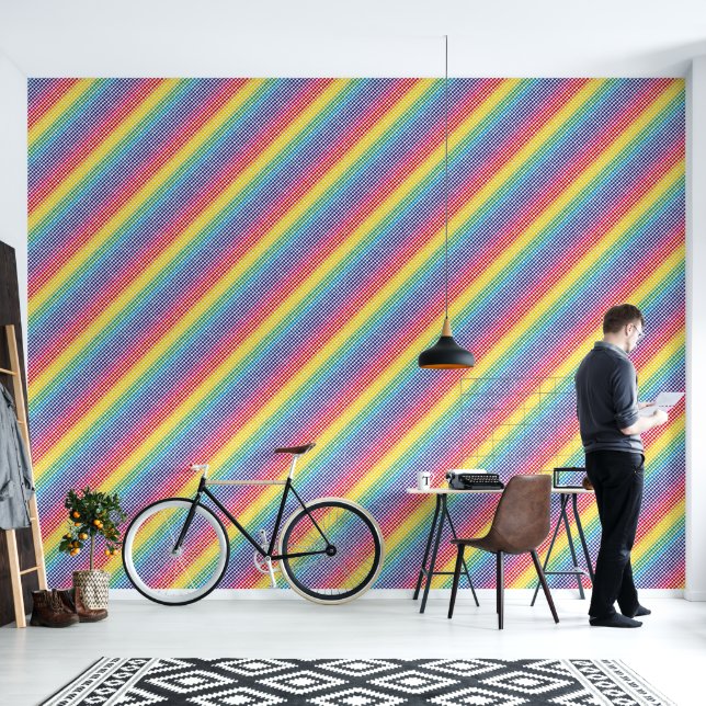 Rainbow Dots Muster Tapete (Wohnbereich)
