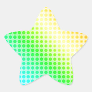 Rainbow Dots Stern-Aufkleber