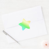 Rainbow Dots Stern-Aufkleber (Umschlag)