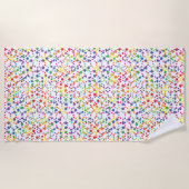 Rainbow Dots Strandtuch (Vorderseite)