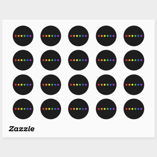 Rainbow Dots Subtile Pride Month Flag Runder Aufkleber (Blatt)