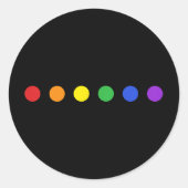 Rainbow Dots Subtile Pride Month Flag Runder Aufkleber (Vorderseite)