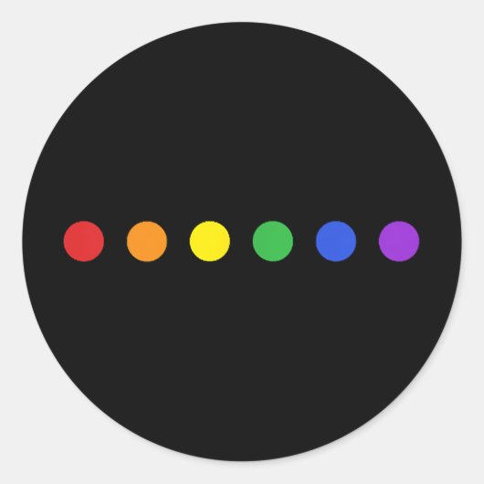 Rainbow Dots Subtile Pride Month Flag Runder Aufkleber (Vorderseite)