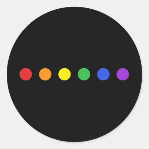 Rainbow Dots Subtile Pride Month Flag Runder Aufkleber