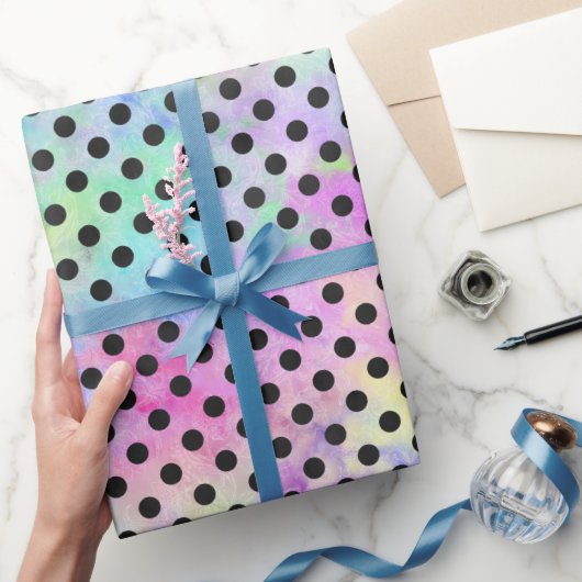 RAINBOW DOTS WRAPPING PAPIER GESCHENKPAPIER (Schenken)