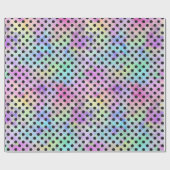 RAINBOW DOTS WRAPPING PAPIER GESCHENKPAPIER (Flach)