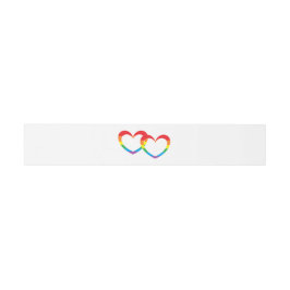 "Rainbow Double Hearts" Bly Bands Einladungsbanderole