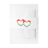 "Rainbow Double Hearts" Bly Bands Einladungsbanderole (Vorderseite Beispiel)