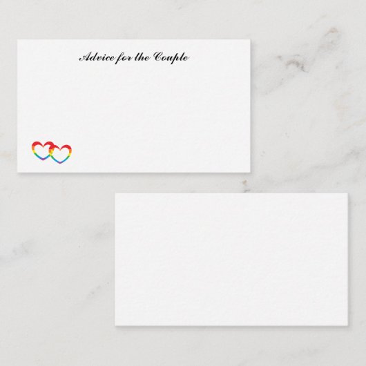 "Rainbow Double Hearts" Mini Notes Hinweiskarte (Vorne/Hinten)