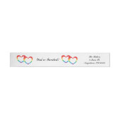 "Rainbow Double Hearts"-Umschlag um Adressfelder (Person)