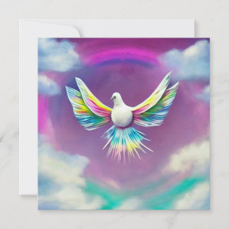 Rainbow Dove Einladung