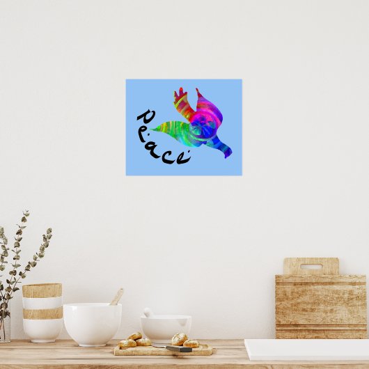 Rainbow Dove Peace Poster (Küche)