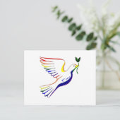 Rainbow Dove Postkarte (Stehend Vorderseite)
