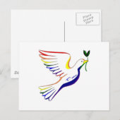 Rainbow Dove Postkarte (Vorne/Hinten)