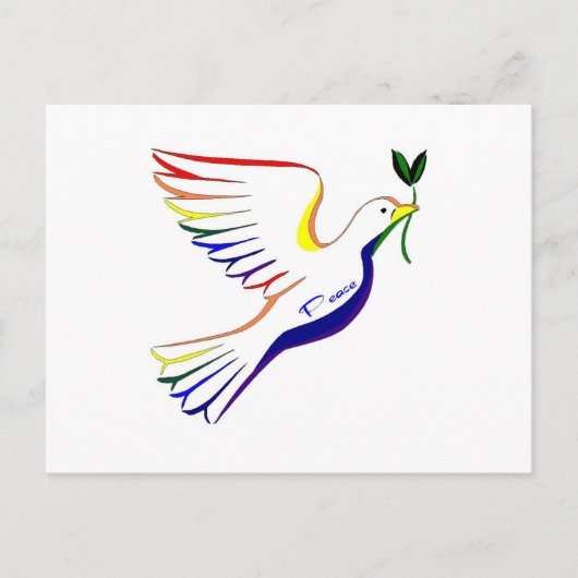 Rainbow Dove Postkarte (Vorderseite)