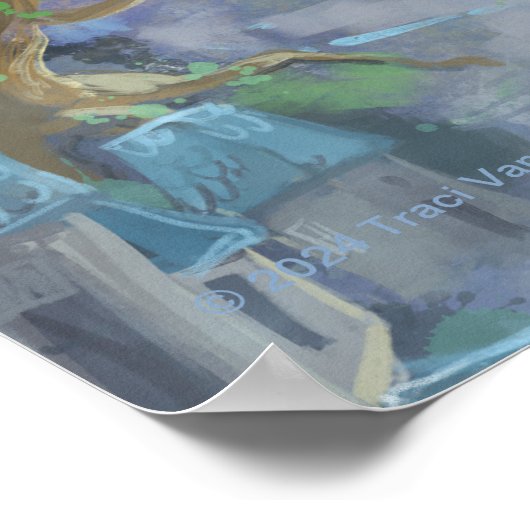 Rainbow Dragon Art Poster (Ecke)