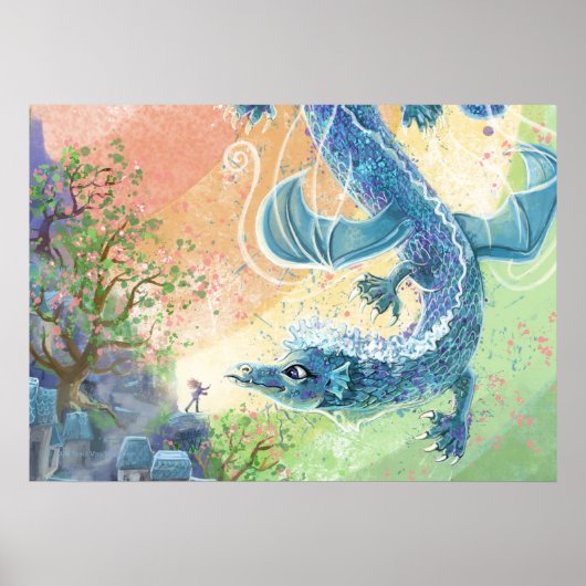 Rainbow Dragon Art Poster (Vorne)