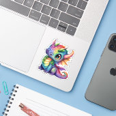 Rainbow Dragon Aufkleber (Laptop mit iPhone)