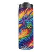 Rainbow Dragon Breathing Fire Thermosbecher (Vorderseite)