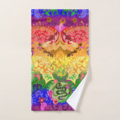 Rainbow Dragon Damask - Gay Pride Flag Colors Badhandtuch Set (Handtuch)