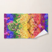 Rainbow Dragon Damask - Gay Pride Flag Colors Badhandtuch Set (Handtuch)