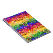 Rainbow Dragon Damask - Gay Pride Flag Colors Notizblock (Rechte Seite)