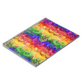 Rainbow Dragon Damask - Gay Pride Flag Colors Notizblock (Linke Seite)
