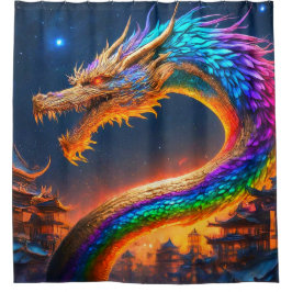 Rainbow Dragon Duschvorhang