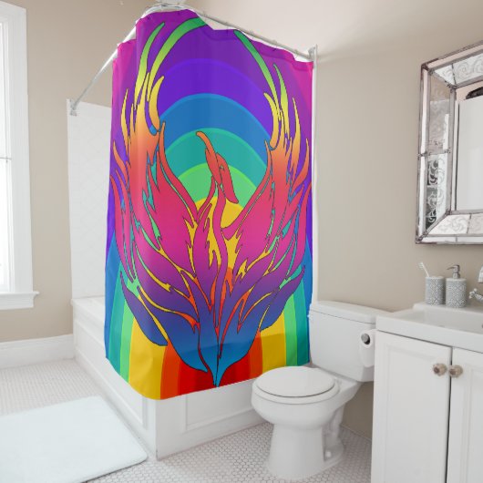 Rainbow Dragon Duschvorhang (Beispiel)