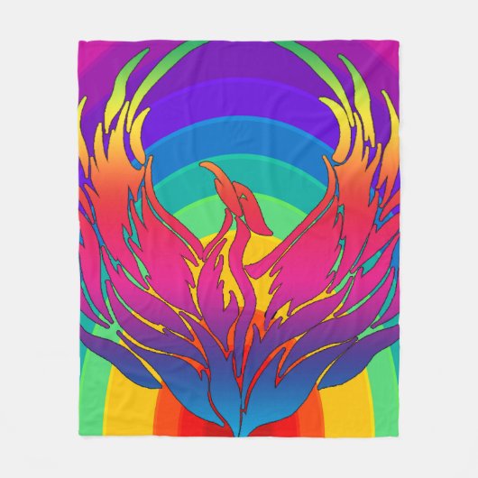 Rainbow Dragon Fleece Blanket (Vorderseite)