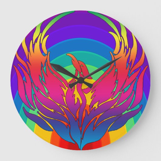 Rainbow Dragon Große Wanduhr (Vorderseite)