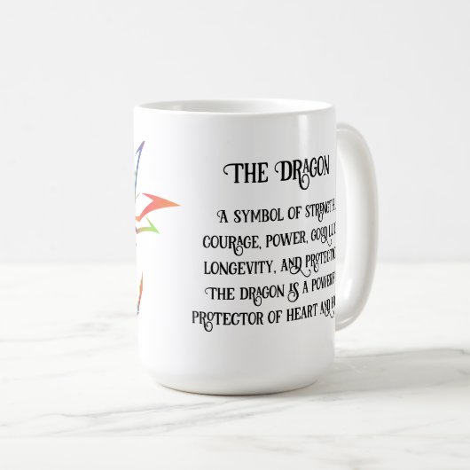 Rainbow Dragon Kaffeetasse (VorderseiteRechts)