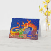 Rainbow Dragon Karte (Gelbe Blume)