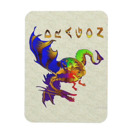 Rainbow Dragon Magnet (Vertikal)