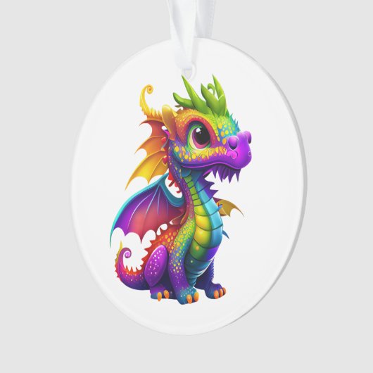 Rainbow Dragon Ornament (Vorderseite)