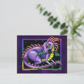 Rainbow Dragon Postcard "Draco" Postkarte (Stehend Vorderseite)