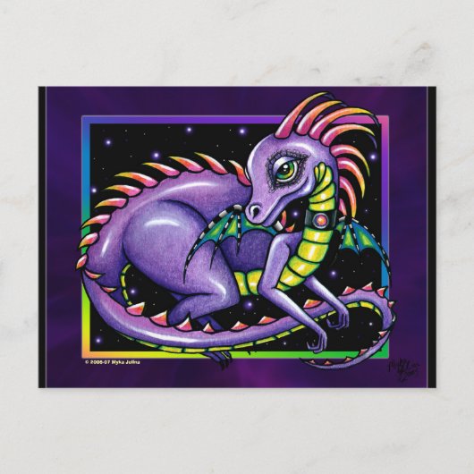 Rainbow Dragon Postcard "Draco" Postkarte (Vorderseite)