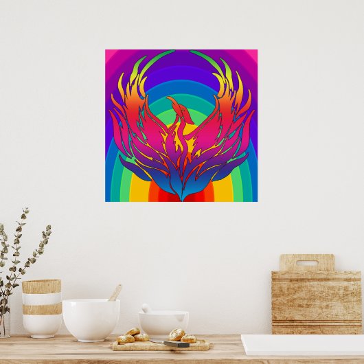 Rainbow Dragon Poster (Küche)