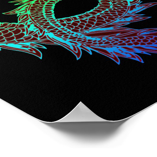 Rainbow Dragon Poster (Ecke)