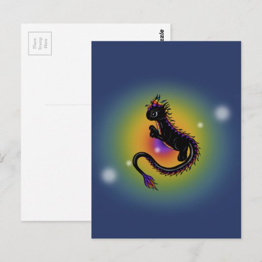 Rainbow Dragon Postkarte (Vorne/Hinten)