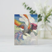 Rainbow Dragon Postkarte (Stehend Vorderseite)