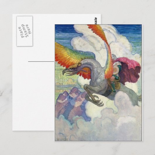 Rainbow Dragon Postkarte (Vorne/Hinten)