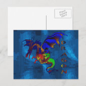 Rainbow Dragon Postkarte (Vorne/Hinten)