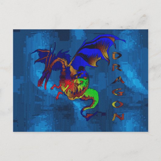 Rainbow Dragon Postkarte (Vorderseite)
