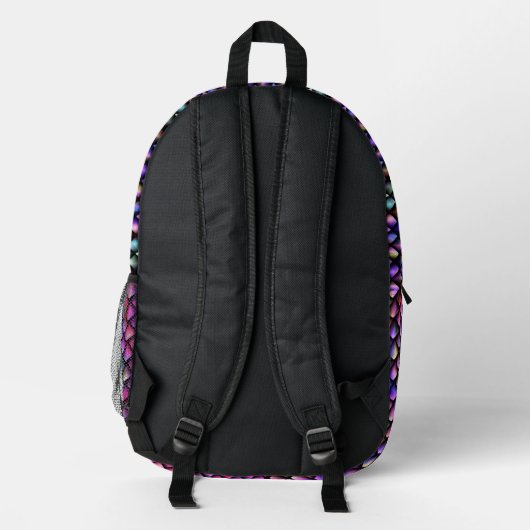 Rainbow Dragon Scales Backpack #3 Bedruckter Rucksack (Rückseite)