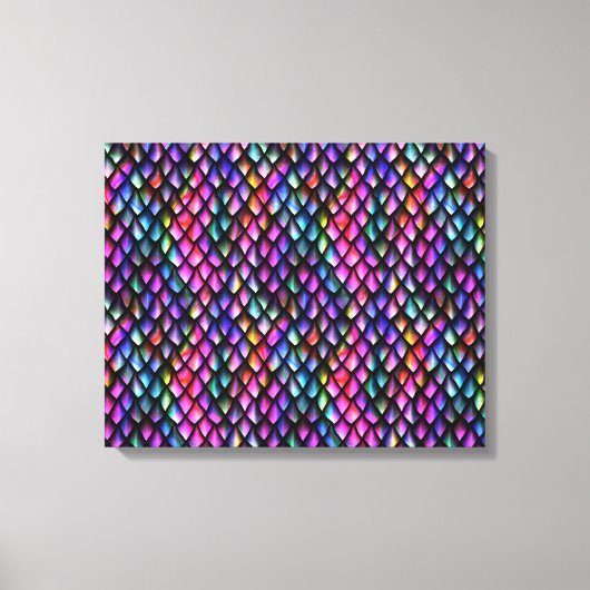 Rainbow Dragon Scales Canvas Print Leinwanddruck (Vorderseite)
