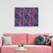 Rainbow Dragon Scales Canvas Print Leinwanddruck (Insitu (Wohnzimmer))