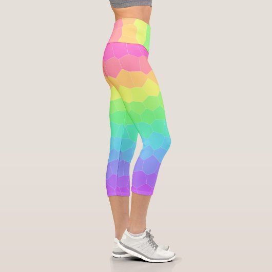 Rainbow Dragon Scales Capri Leggings (Rechts)