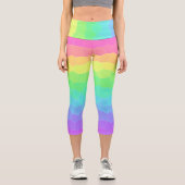 Rainbow Dragon Scales Capri Leggings (Vorderseite)