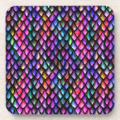 Rainbow Dragon Scales Cork-Backed Untersetzer (Vorderseite)